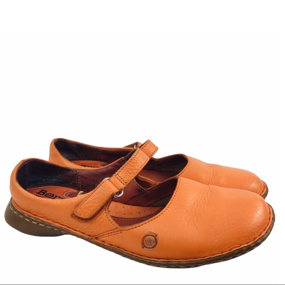 Born Shoes - 💙 BORN  Orange Leather Shoes Women’s Size 6.5